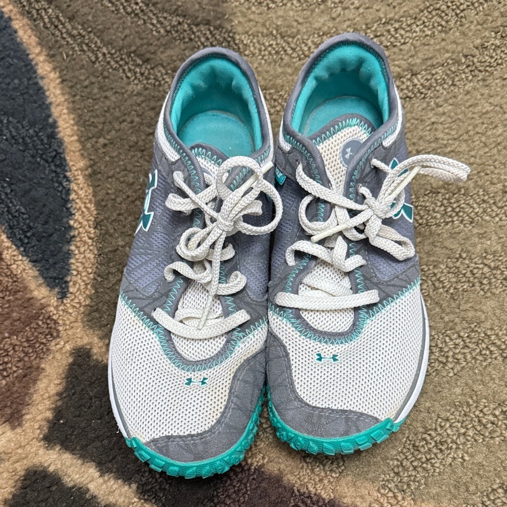 Under Armour Gray and Teal Athletic Shoes